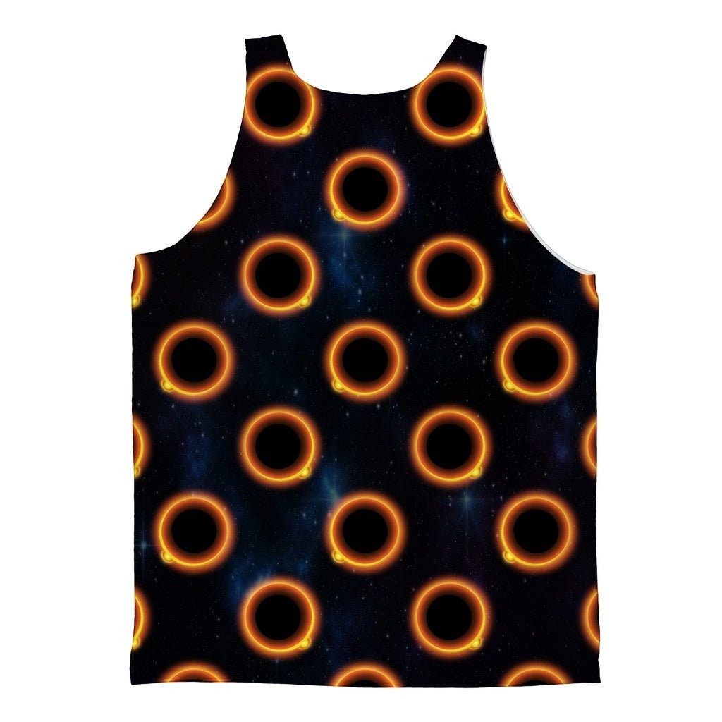 65 MCMLXV Unisex Black Solar Eclipse Polka Dot Pattern Tank Top - 65mcmlxv
