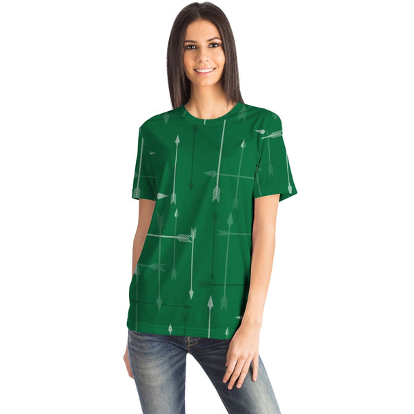 65 MCMLXV Unisex Cosplay Green Arrows Abstract Plaid Pattern T-shirt - 65mcmlxv