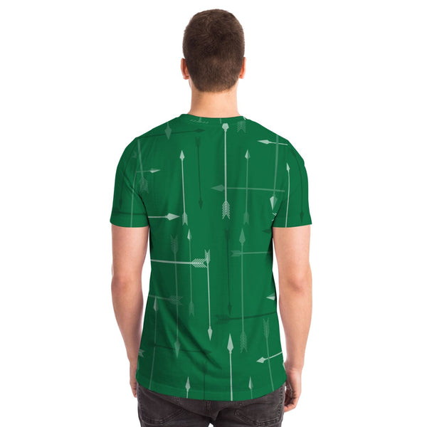 65 MCMLXV Unisex Cosplay Green Arrows Abstract Plaid Pattern T-shirt - 65mcmlxv