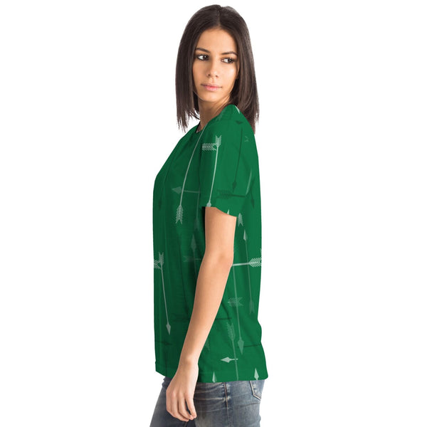 65 MCMLXV Unisex Cosplay Green Arrows Abstract Plaid Pattern T-shirt - 65mcmlxv