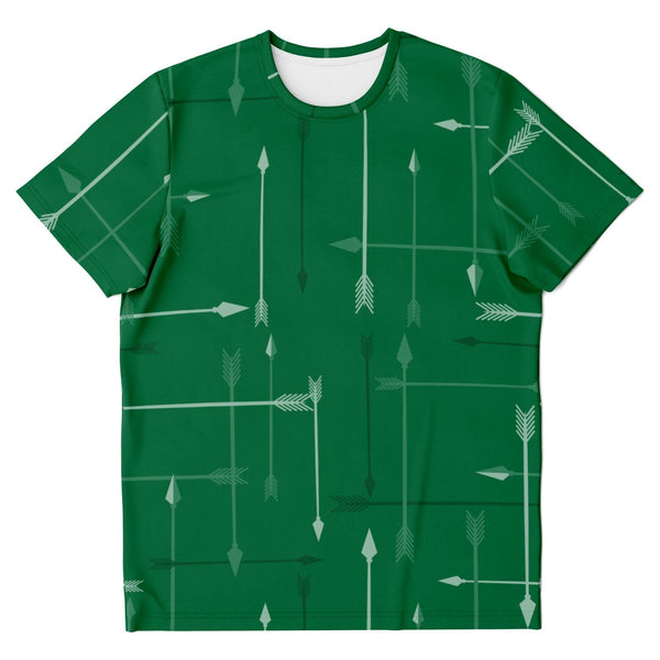 65 MCMLXV Unisex Cosplay Green Arrows Abstract Plaid Pattern T-shirt - 65mcmlxv