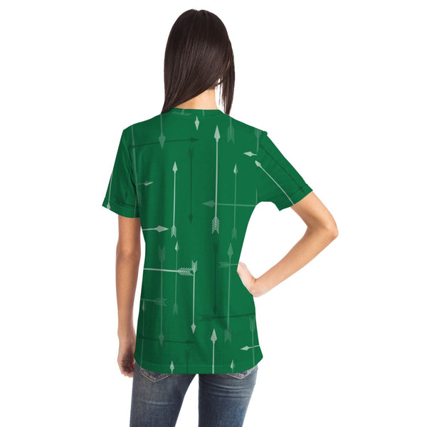 65 MCMLXV Unisex Cosplay Green Arrows Abstract Plaid Pattern T-shirt - 65mcmlxv