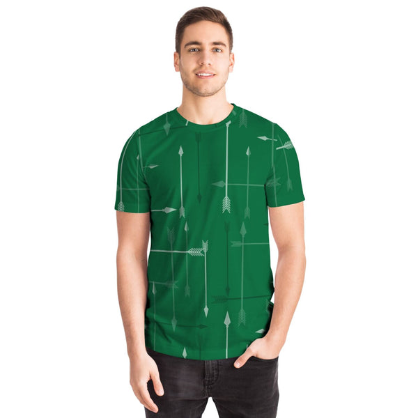 65 MCMLXV Unisex Cosplay Green Arrows Abstract Plaid Pattern T-shirt - 65mcmlxv