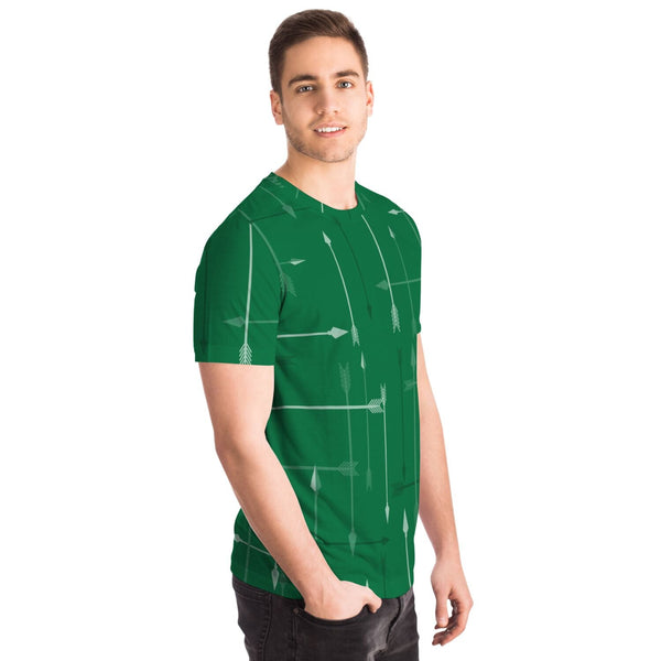 65 MCMLXV Unisex Cosplay Green Arrows Abstract Plaid Pattern T-shirt - 65mcmlxv