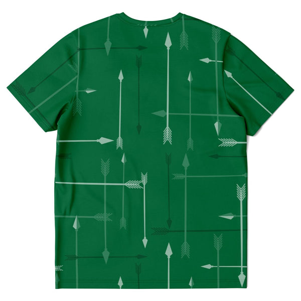 65 MCMLXV Unisex Cosplay Green Arrows Abstract Plaid Pattern T-shirt - 65mcmlxv