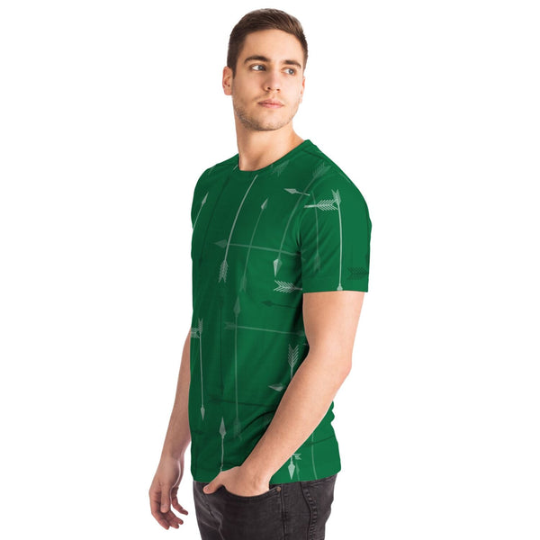 65 MCMLXV Unisex Cosplay Green Arrows Abstract Plaid Pattern T-shirt - 65mcmlxv