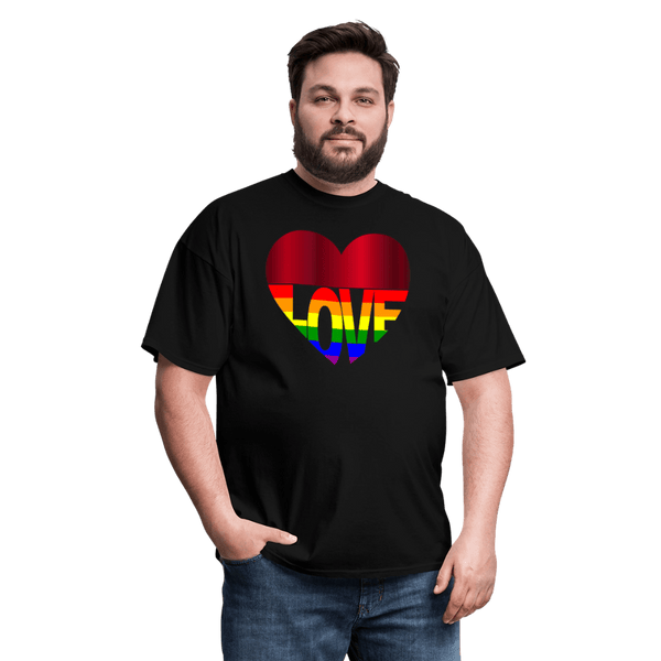 65 MCMLXV Unisex LGBT Gay Pride Rainbow Flag Love Heart T-Shirt - 65mcmlxv