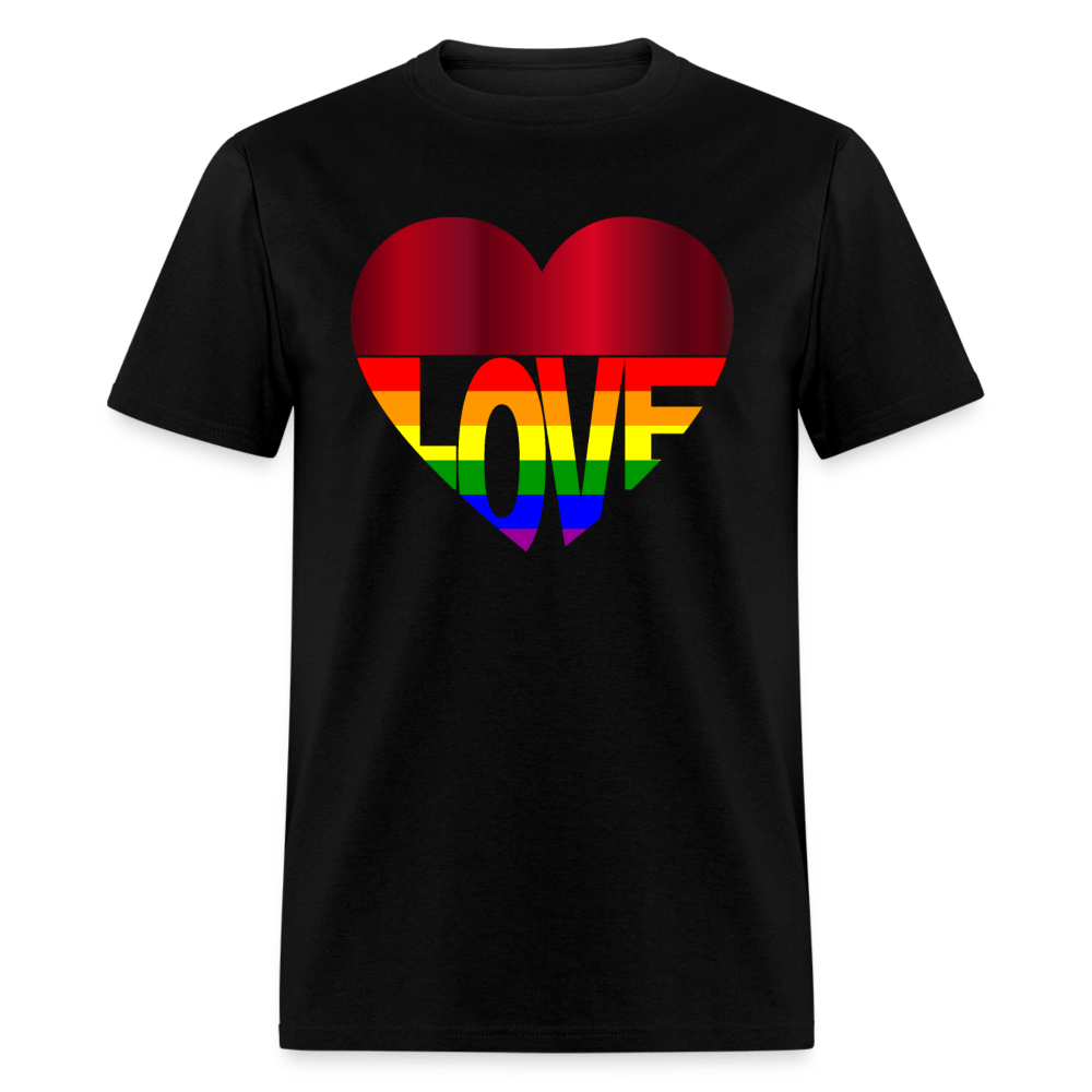 65 MCMLXV Unisex LGBT Gay Pride Rainbow Flag Love Heart T-Shirt - 65mcmlxv