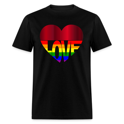 65 MCMLXV Unisex LGBT Gay Pride Rainbow Flag Love Heart T-Shirt - 65mcmlxv