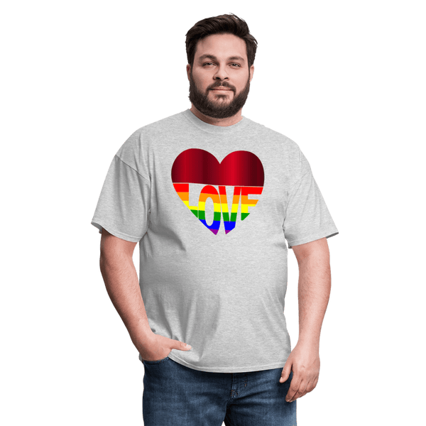 65 MCMLXV Unisex LGBT Gay Pride Rainbow Flag Love Heart T-Shirt - 65mcmlxv