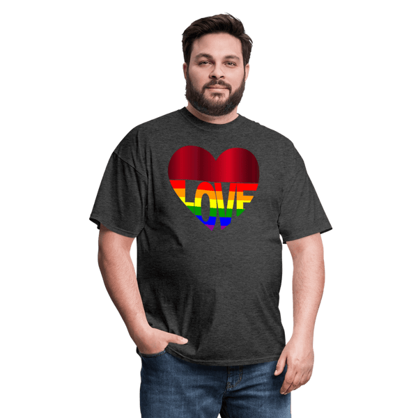 65 MCMLXV Unisex LGBT Gay Pride Rainbow Flag Love Heart T-Shirt - 65mcmlxv