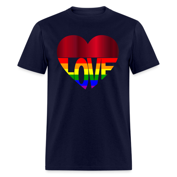65 MCMLXV Unisex LGBT Gay Pride Rainbow Flag Love Heart T-Shirt - 65mcmlxv