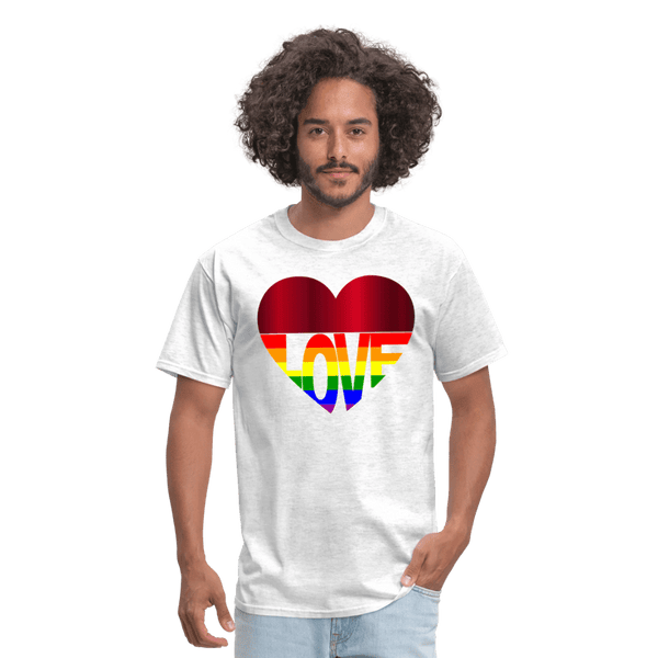 65 MCMLXV Unisex LGBT Gay Pride Rainbow Flag Love Heart T-Shirt - 65mcmlxv
