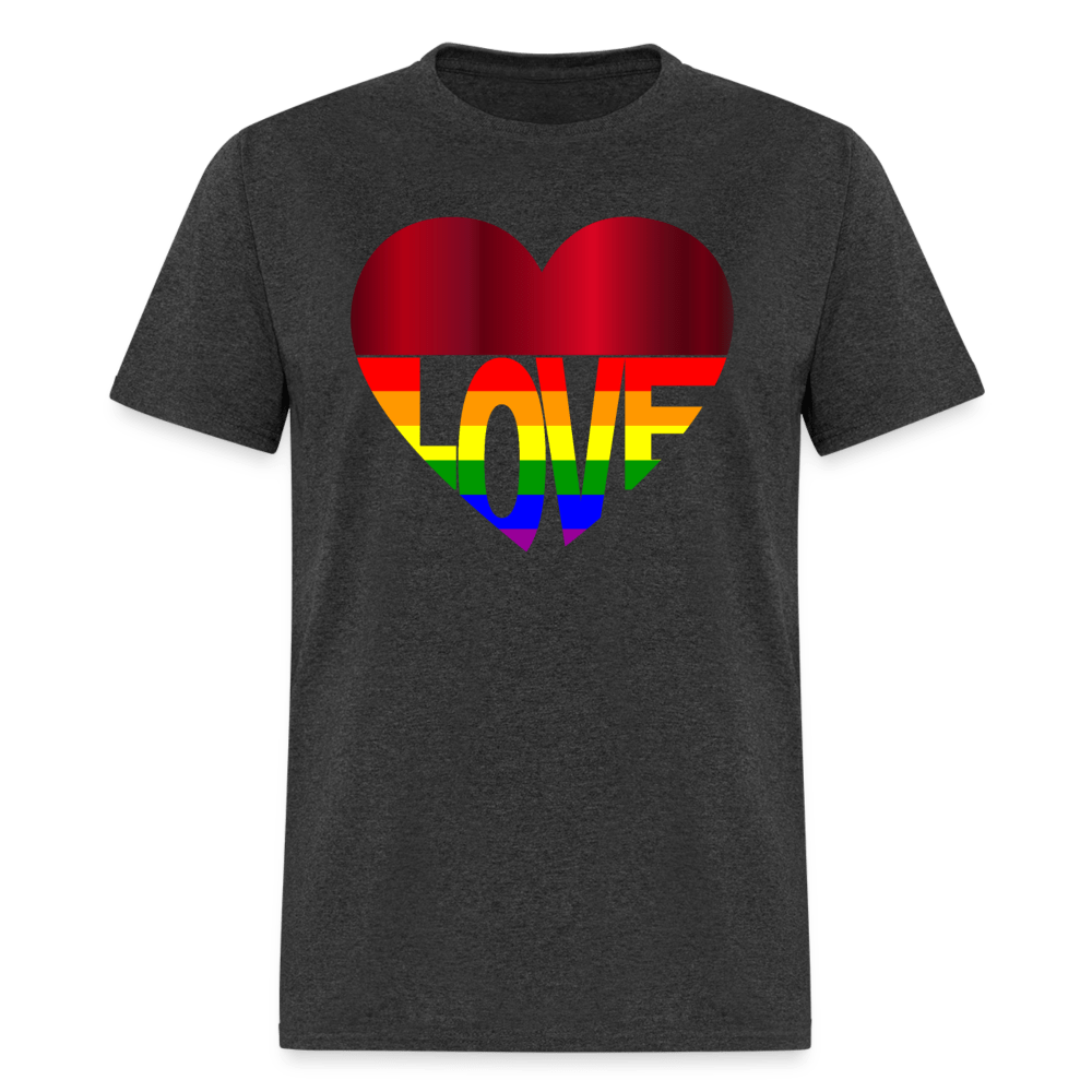 65 MCMLXV Unisex LGBT Gay Pride Rainbow Flag Love Heart T-Shirt - 65mcmlxv