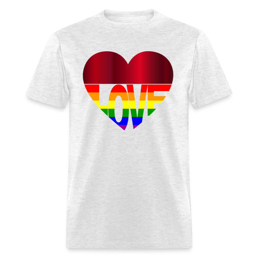 65 MCMLXV Unisex LGBT Gay Pride Rainbow Flag Love Heart T-Shirt - 65mcmlxv