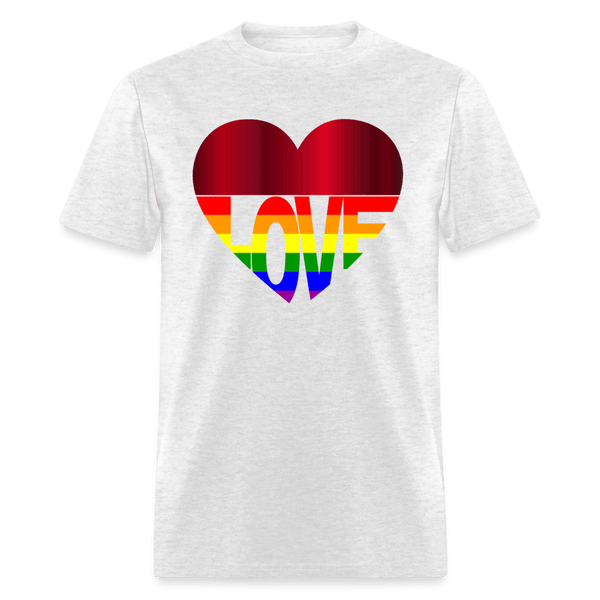 65 MCMLXV Unisex LGBT Gay Pride Rainbow Flag Love Heart T-Shirt - 65mcmlxv