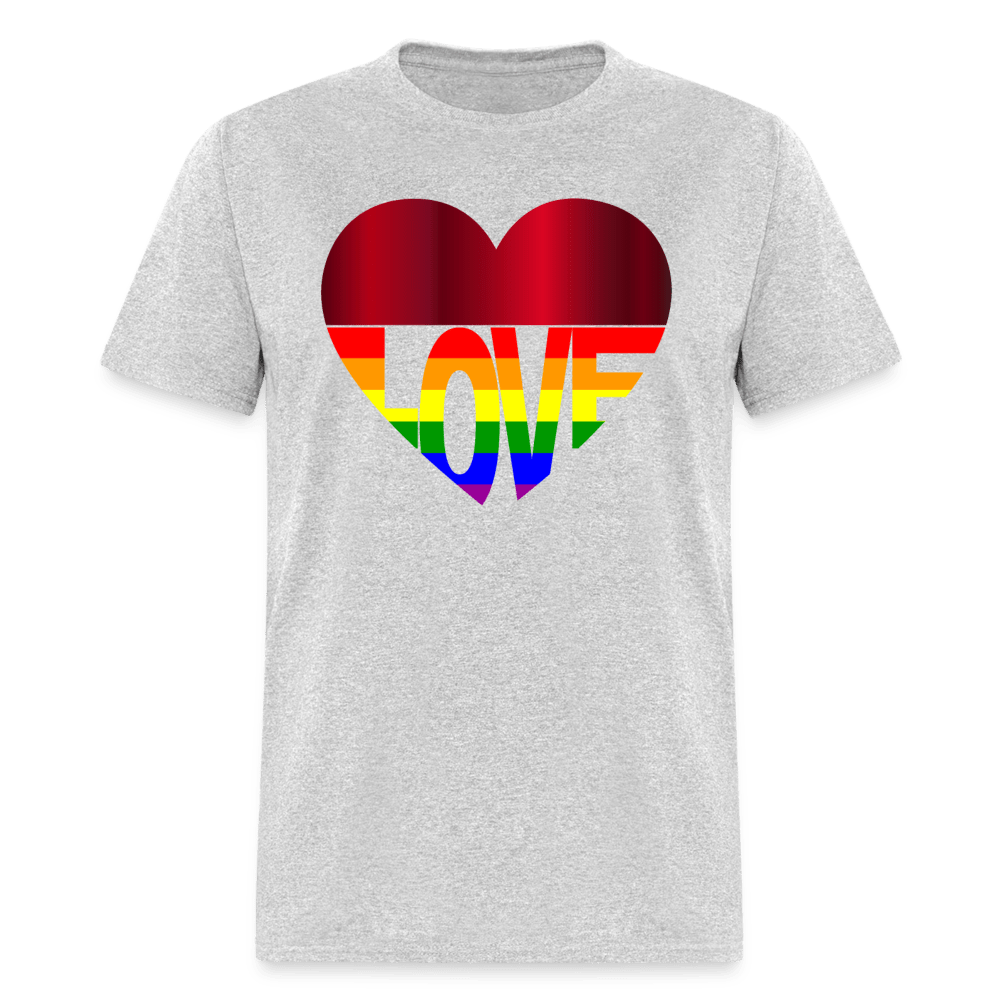 65 MCMLXV Unisex LGBT Gay Pride Rainbow Flag Love Heart T-Shirt - 65mcmlxv