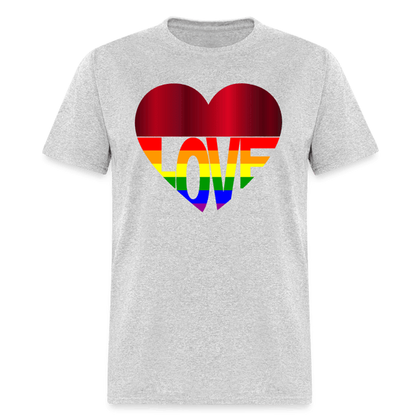 65 MCMLXV Unisex LGBT Gay Pride Rainbow Flag Love Heart T-Shirt - 65mcmlxv
