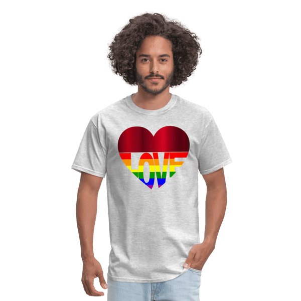 65 MCMLXV Unisex LGBT Gay Pride Rainbow Flag Love Heart T-Shirt - 65mcmlxv