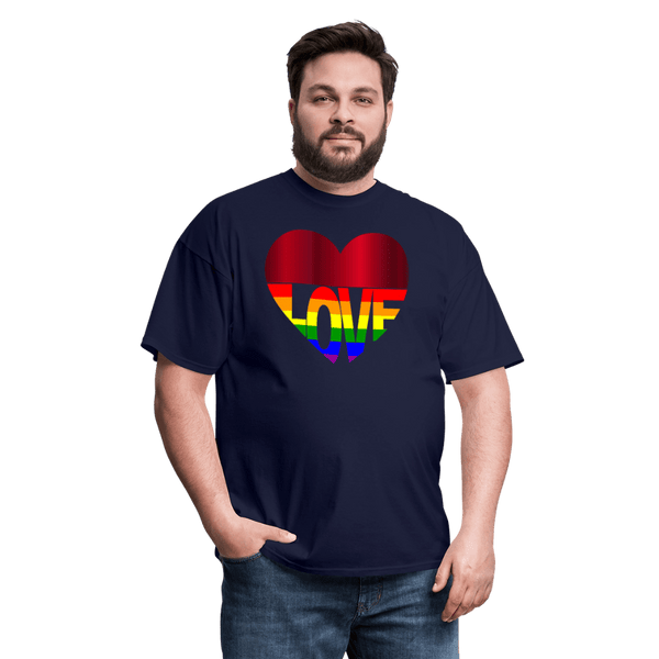 65 MCMLXV Unisex LGBT Gay Pride Rainbow Flag Love Heart T-Shirt - 65mcmlxv