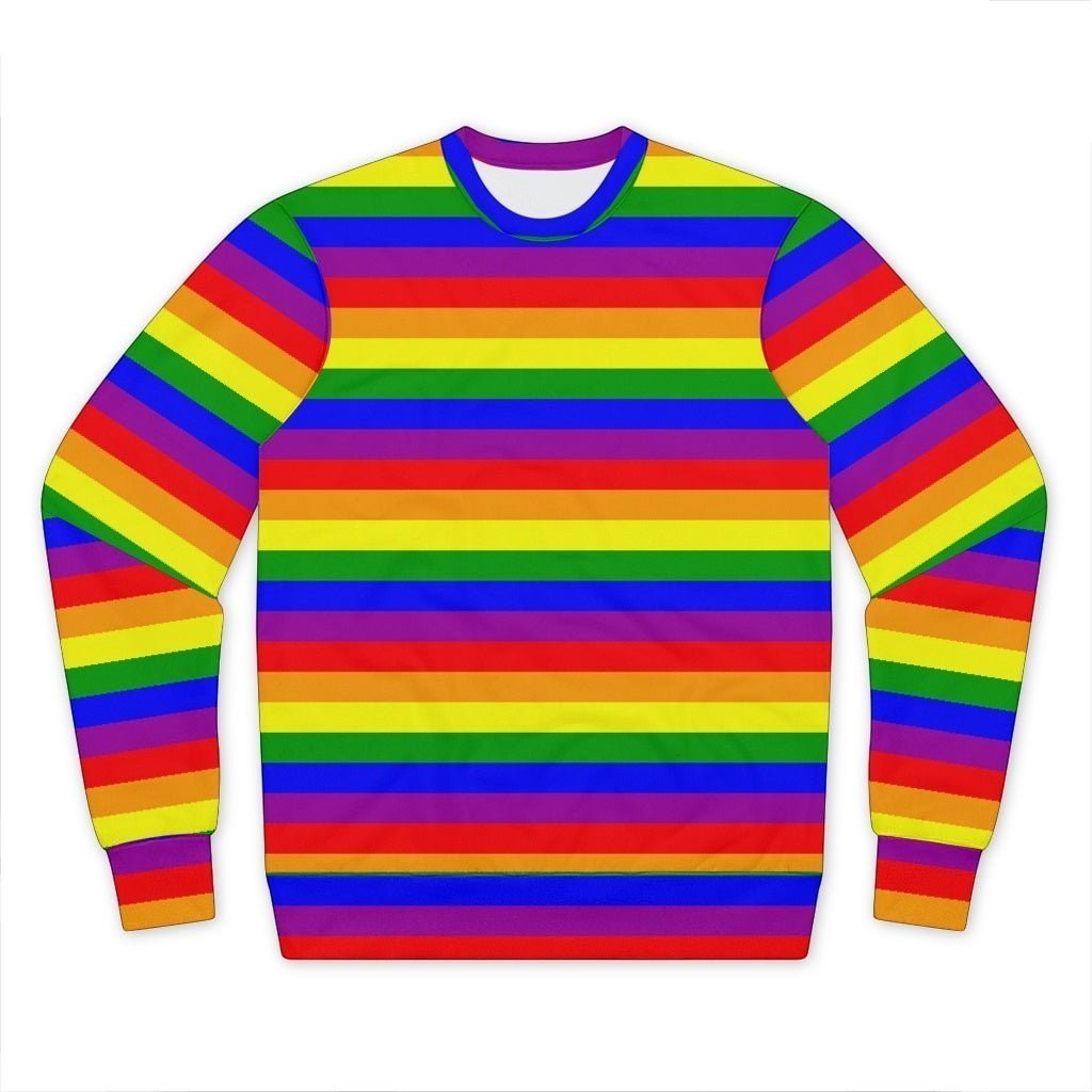 65 MCMLXV Unisex LGBT Gay Pride Rainbow Flag Stripe Performance Sweatshirt - 65mcmlxv