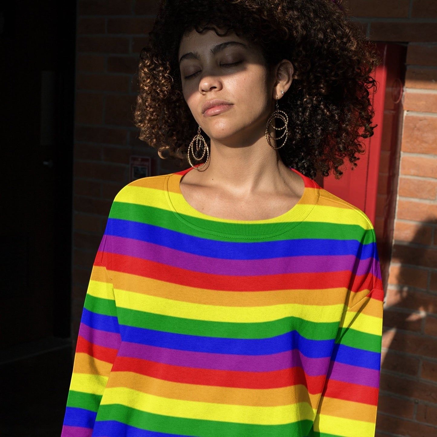 65 MCMLXV Unisex LGBT Gay Pride Rainbow Flag Stripe Performance Sweatshirt - 65mcmlxv