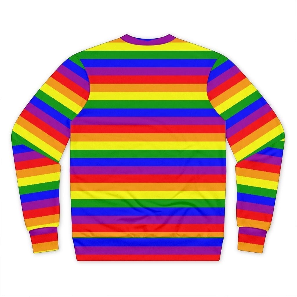 65 MCMLXV Unisex LGBT Gay Pride Rainbow Flag Stripe Performance Sweatshirt - 65mcmlxv