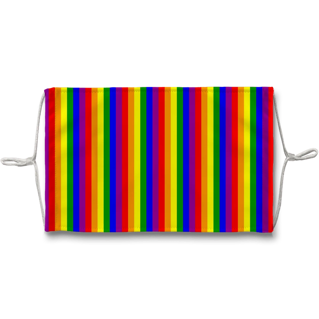 65 MCMLXV Unisex LGBT Gay Pride Rainbow Flag Stripe Print 7 Layer Face Mask - 65mcmlxv