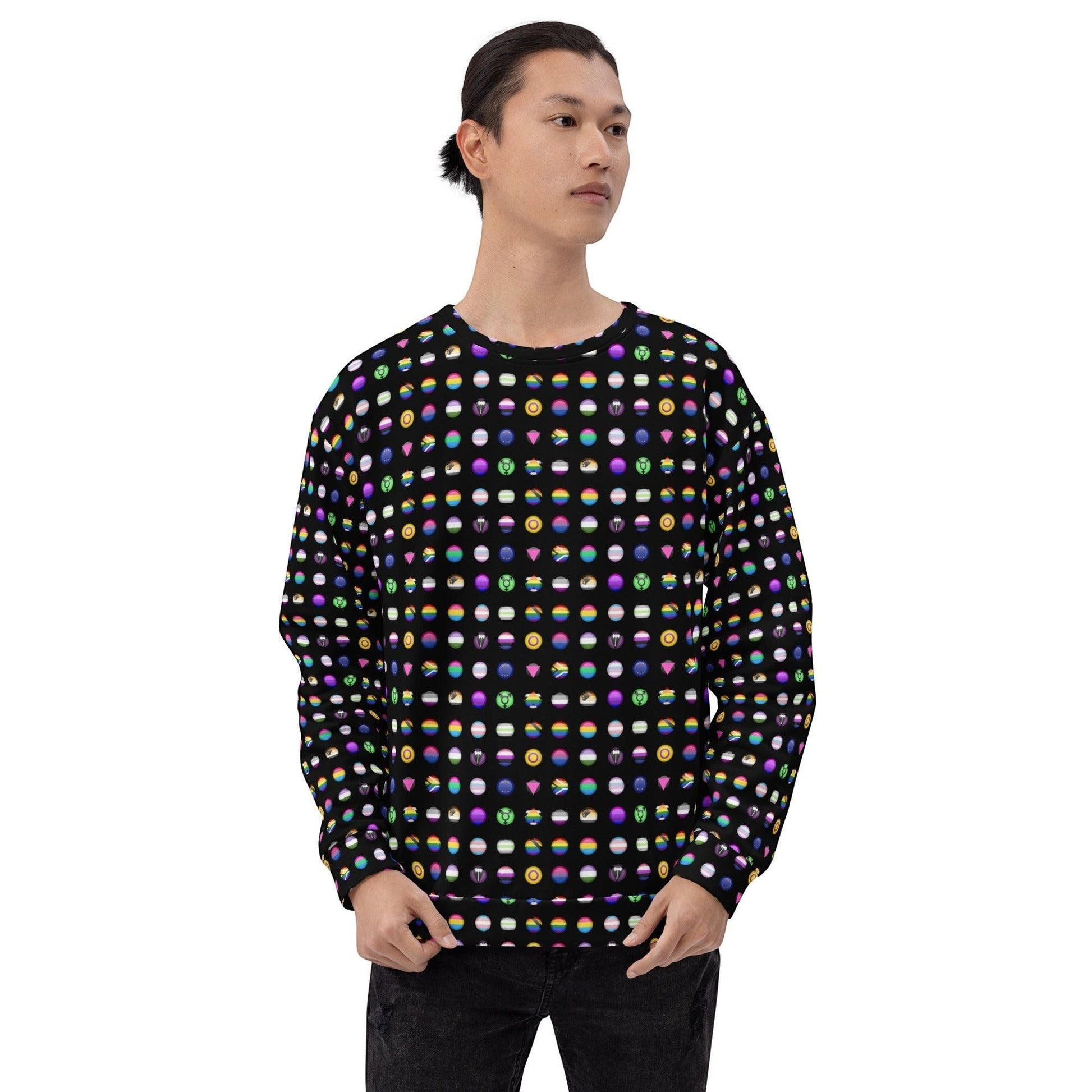 65 MCMLXV Unisex LGBT Pride Icons Symbols Print Fleece Sweatshirt Jumper - 65mcmlxv