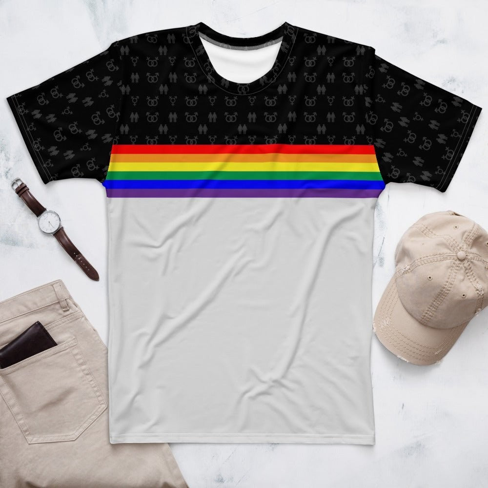 65 MCMLXV Unisex LGBT Pride Rainbow Stripe Print T-Shirt - 65mcmlxv