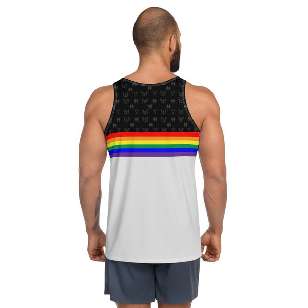 65 MCMLXV Unisex LGBT Pride Rainbow Stripe Print Tank Top - 65mcmlxv