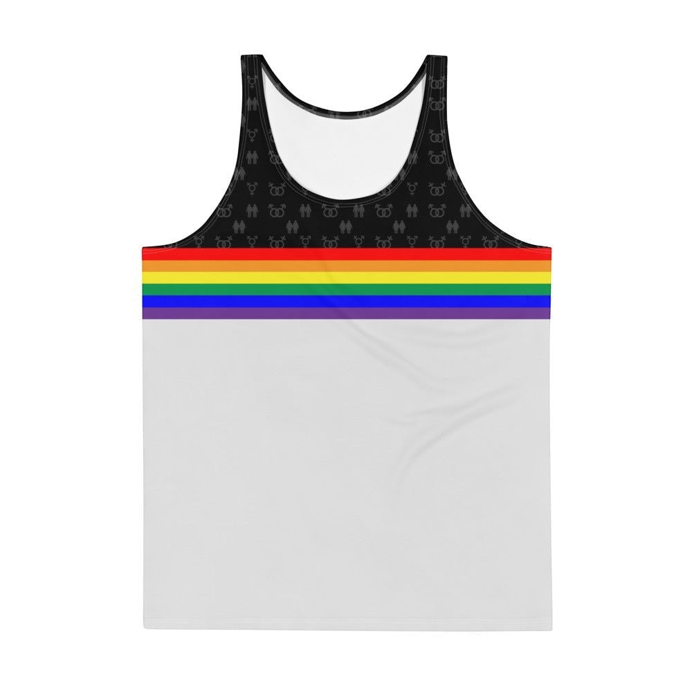 65 MCMLXV Unisex LGBT Pride Rainbow Stripe Print Tank Top - 65mcmlxv