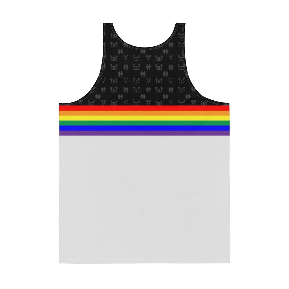 65 MCMLXV Unisex LGBT Pride Rainbow Stripe Print Tank Top - 65mcmlxv