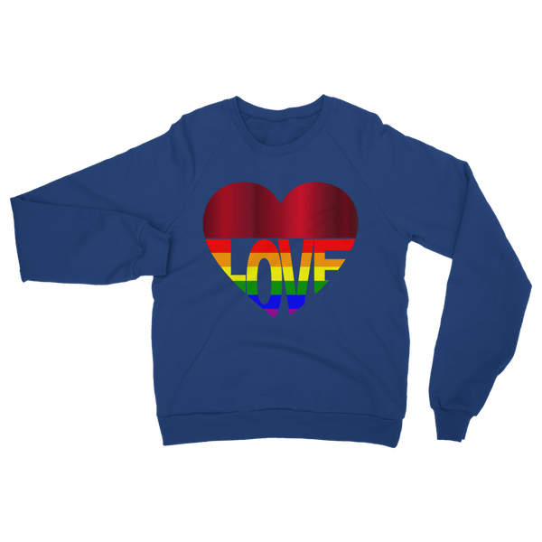 65 MCMLXV Unisex LGBT Rainbow Flag Love Heart Sweatshirt - 65mcmlxv