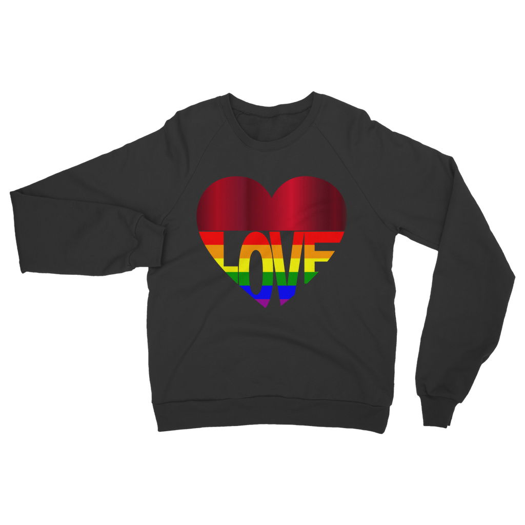 65 MCMLXV Unisex LGBT Rainbow Flag Love Heart Sweatshirt - 65mcmlxv