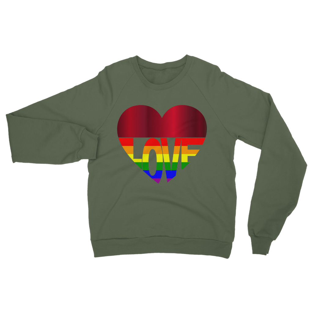 65 MCMLXV Unisex LGBT Rainbow Flag Love Heart Sweatshirt - 65mcmlxv