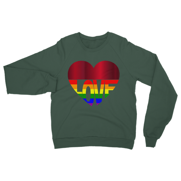 65 MCMLXV Unisex LGBT Rainbow Flag Love Heart Sweatshirt - 65mcmlxv