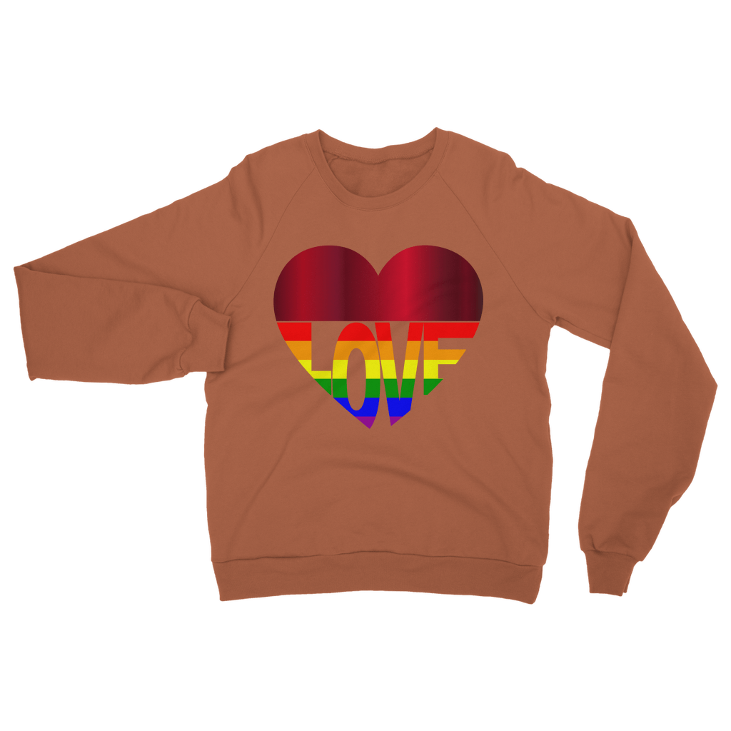 65 MCMLXV Unisex LGBT Rainbow Flag Love Heart Sweatshirt - 65mcmlxv