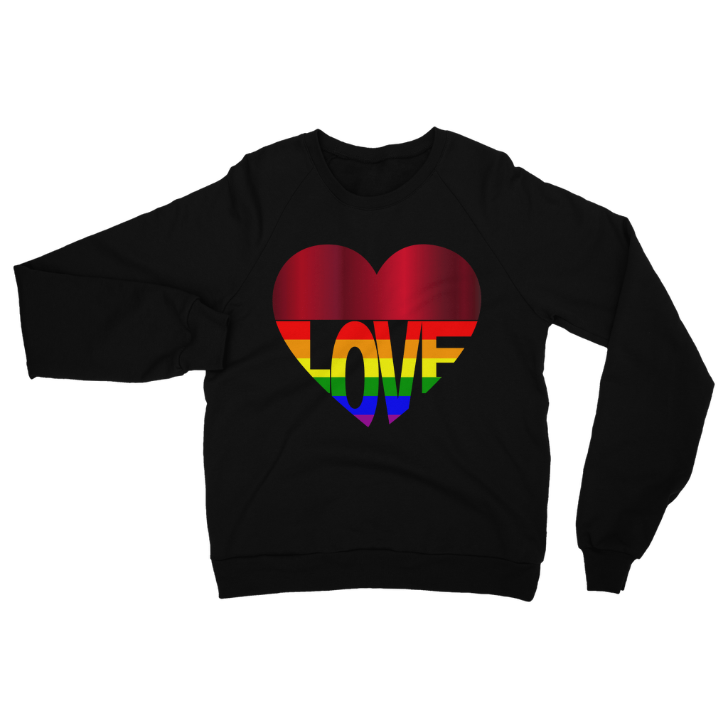 65 MCMLXV Unisex LGBT Rainbow Flag Love Heart Sweatshirt - 65mcmlxv