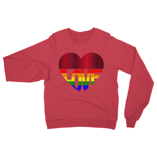 65 MCMLXV Unisex LGBT Rainbow Flag Love Heart Sweatshirt - 65mcmlxv