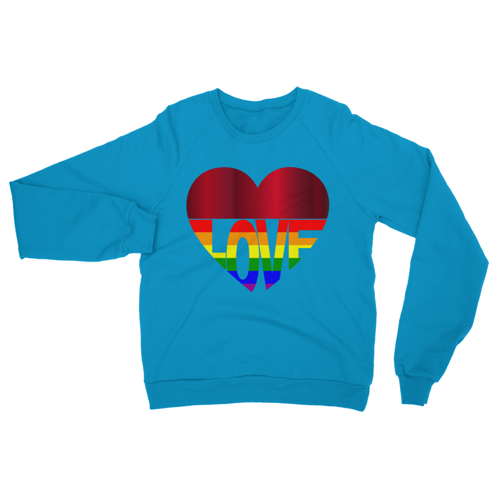 65 MCMLXV Unisex LGBT Rainbow Flag Love Heart Sweatshirt - 65mcmlxv