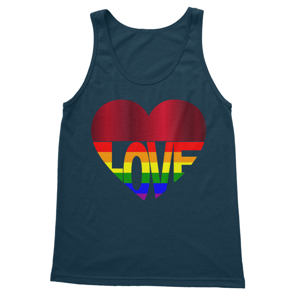 65 MCMLXV Unisex LGBT Rainbow Flag Love Heart Tank Top - 65mcmlxv