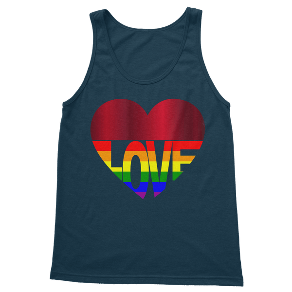 65 MCMLXV Unisex LGBT Rainbow Flag Love Heart Tank Top - 65mcmlxv