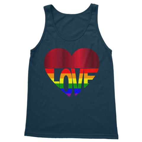 65 MCMLXV Unisex LGBT Rainbow Flag Love Heart Tank Top - 65mcmlxv