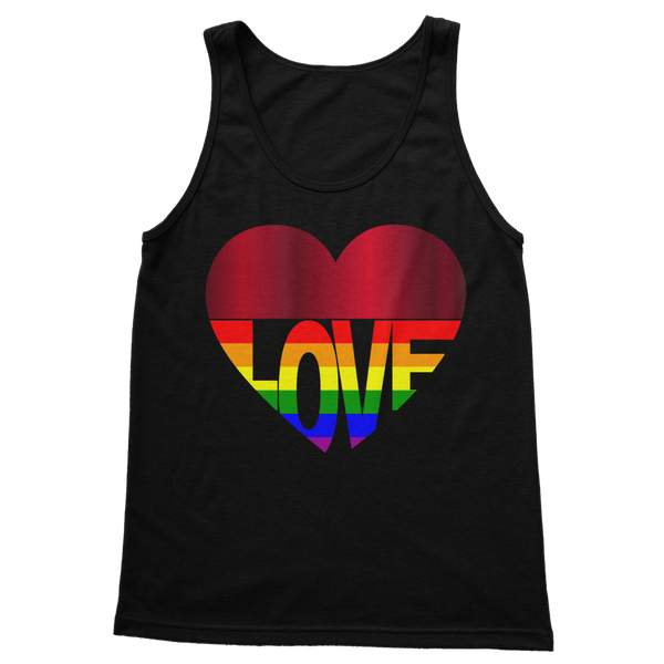 65 MCMLXV Unisex LGBT Rainbow Flag Love Heart Tank Top - 65mcmlxv