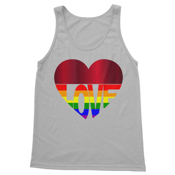 65 MCMLXV Unisex LGBT Rainbow Flag Love Heart Tank Top - 65mcmlxv