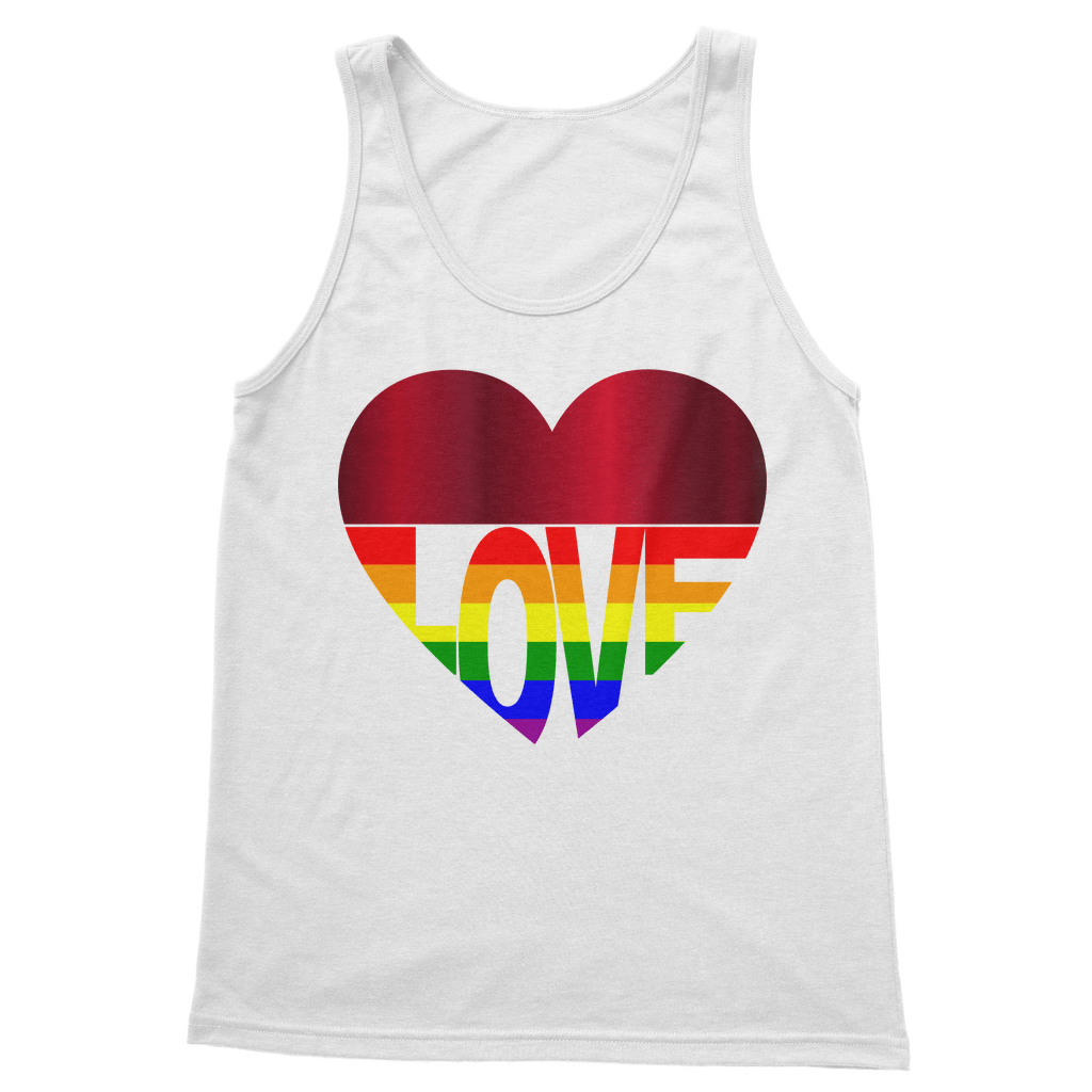 65 MCMLXV Unisex LGBT Rainbow Flag Love Heart Tank Top - 65mcmlxv