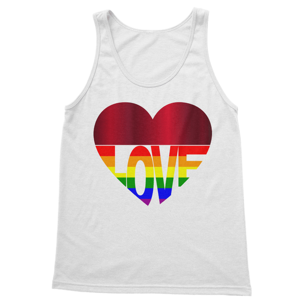 65 MCMLXV Unisex LGBT Rainbow Flag Love Heart Tank Top - 65mcmlxv