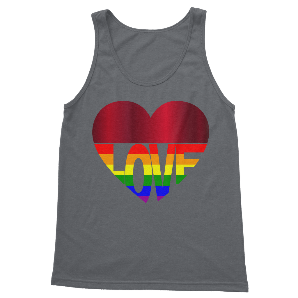 65 MCMLXV Unisex LGBT Rainbow Flag Love Heart Tank Top - 65mcmlxv