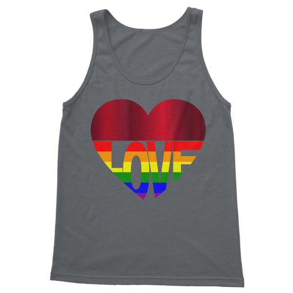 65 MCMLXV Unisex LGBT Rainbow Flag Love Heart Tank Top - 65mcmlxv